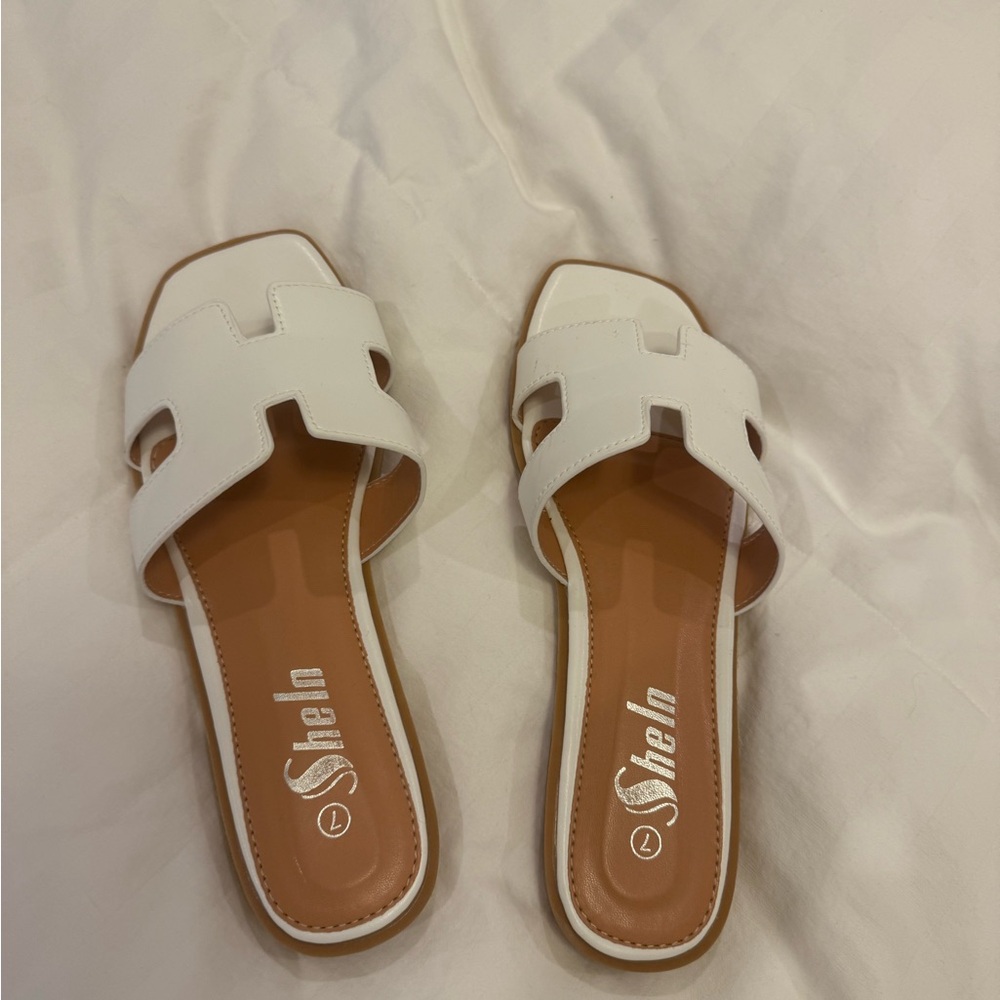 SHEIN White Slide Sandals for Women